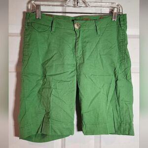 Christopher Blue Cotton Linen Blend Green Shorts Size 2 (8.5in Inseam)